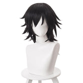 Demon Slayer Kimetsu no Yaiba Giyuu Tomioka Perücke Schwarz Cosplay Perücke Kurz Haar - cosplaycartde